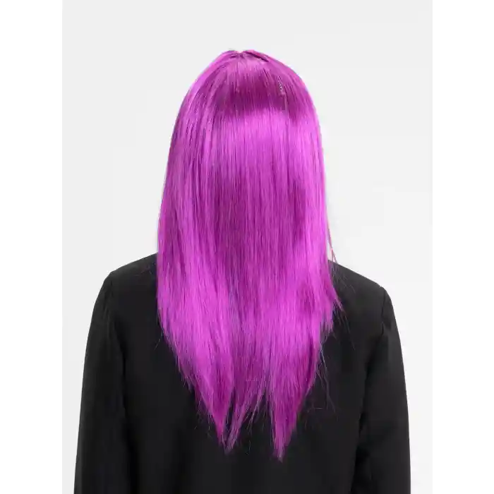 Fuşya Renk Düz Kesim Uzun Parti Peruğu