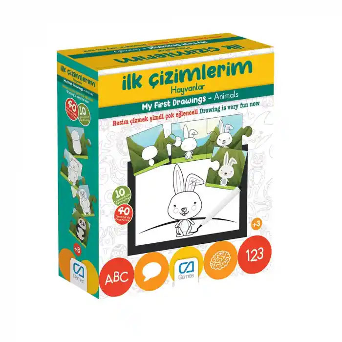 Games İlk Çizimlerim Hayvanlar 40 Parça 5205
