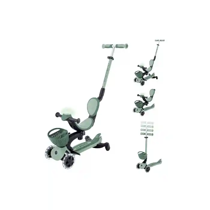 Globber Go Up Baby 360 Scooter (Işıklı) Zeytin Yeşili