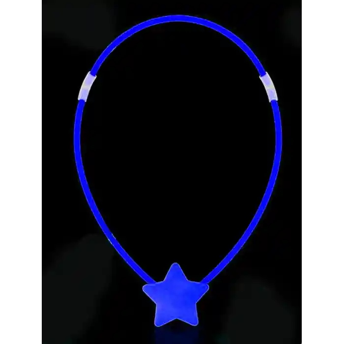 Glow Stick Yıldız Kolye - Glow Kolye - Glow Stick Partisi Yıldız Kolye 6 Adet