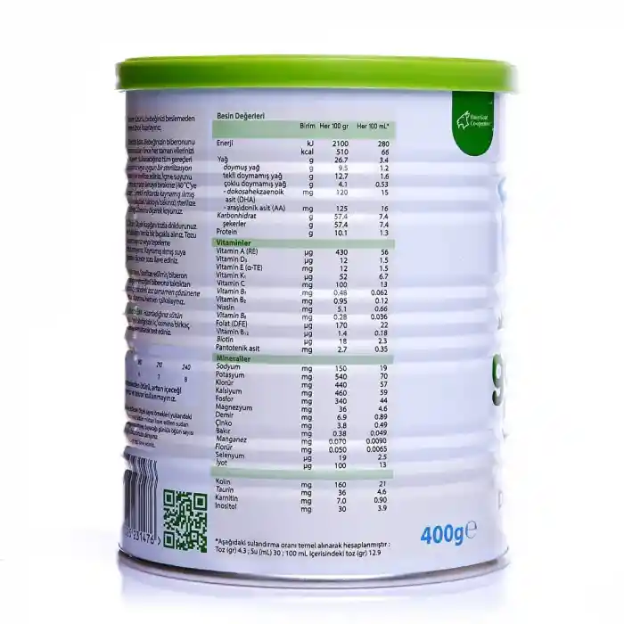 2 Keçi Sütlü Devam Sütü 6-12 Ay 400 Gr