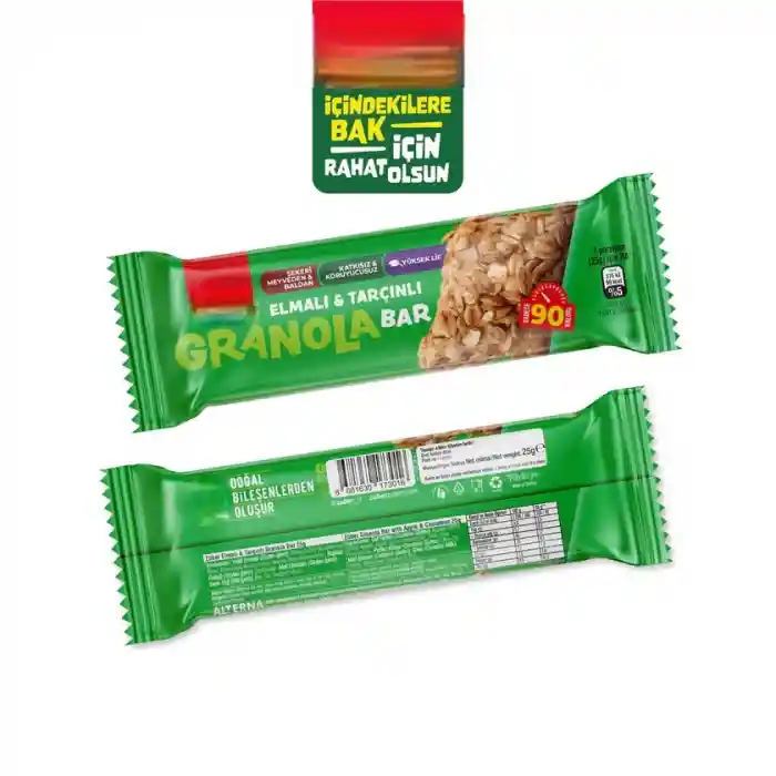 Granola Bar 25 Gr Elmalı ve Tarçınlı
