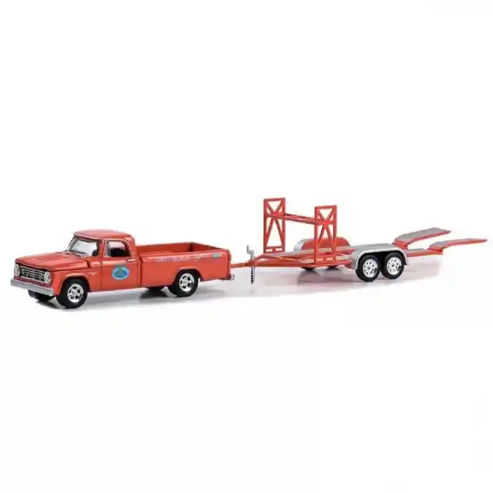 1/64 1967 Dodge D-100 with Tandem Car Trailer