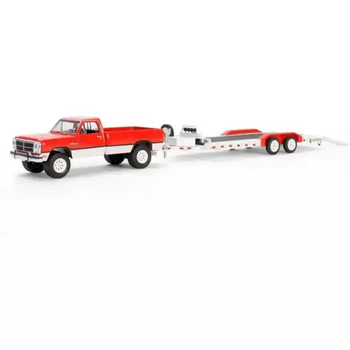 /64 Hitch & Tow Series 31 - 1991 Dodge Ram Power Ram 250 with Heavy Duty Car Hauler