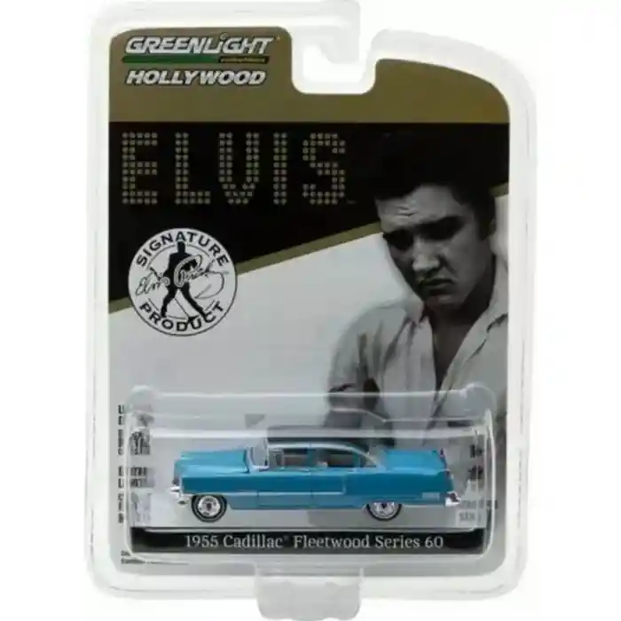 1/64 Hollywood Series 16 - Elvis Presley (1935-77) - 1955 Cadillac Fleetwood Series 60 Blue Cadillac