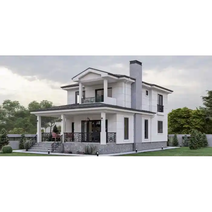 Hafif Çelik Villa Konsept Proje (İki Katlı)