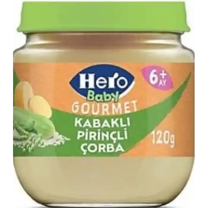 Hero Baby Gourmet Kabaklı Pirinçli Kavanoz Mama 120 Gr