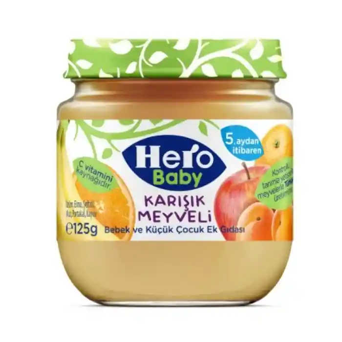 Hero Baby Karışık Meyveli Kavanoz Mama 125 Gr