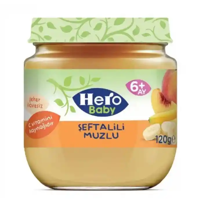 Hero Baby Şeftalili Muzlu Kavanoz Mama 120 Gr