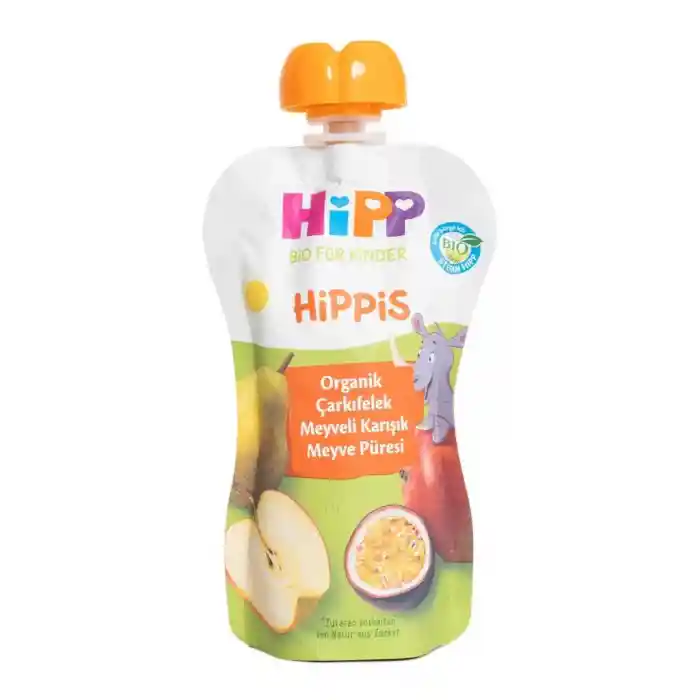 NessiWorld Organik Çarkıfelek Meyveli Karışık Meyve Püresi 100 Gr