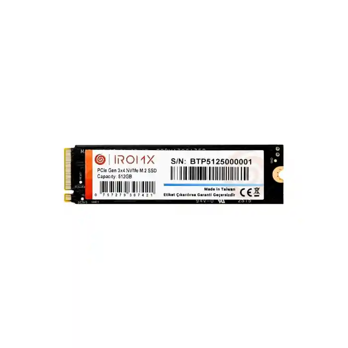IROMX 512GB 3000/2000MB/s M2 PCIE GEN3 NVME SSD IR512GNVP3
