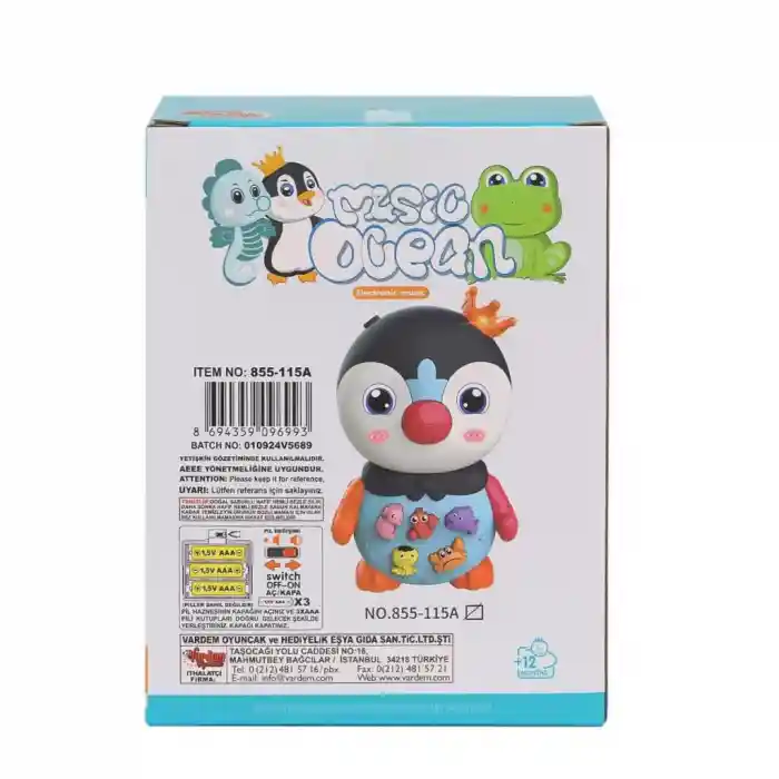 JLG-855-115A Işıklı ve Müzikli Penguen Pianosu -Vardem Oyuncak