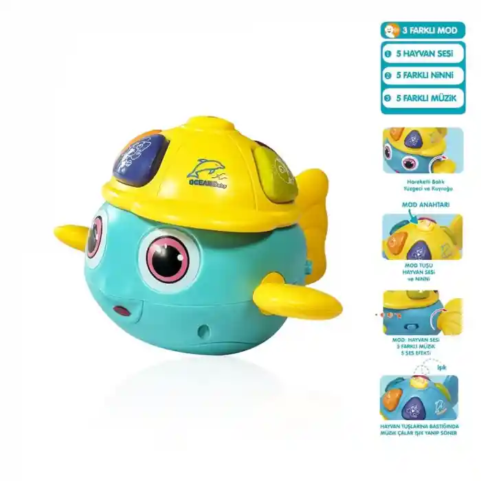 JLG-855-99A IŞIKLI VE MÜZİKLİ BALIK BEBEK -VRD