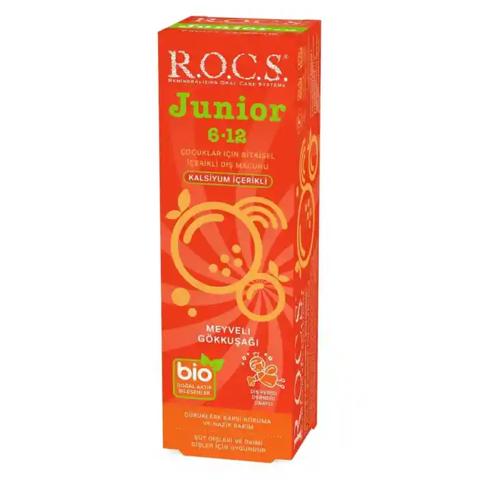.Junior Diş Macunu 6-12 Yaş 60 ml Meyveli Gökkuşağı