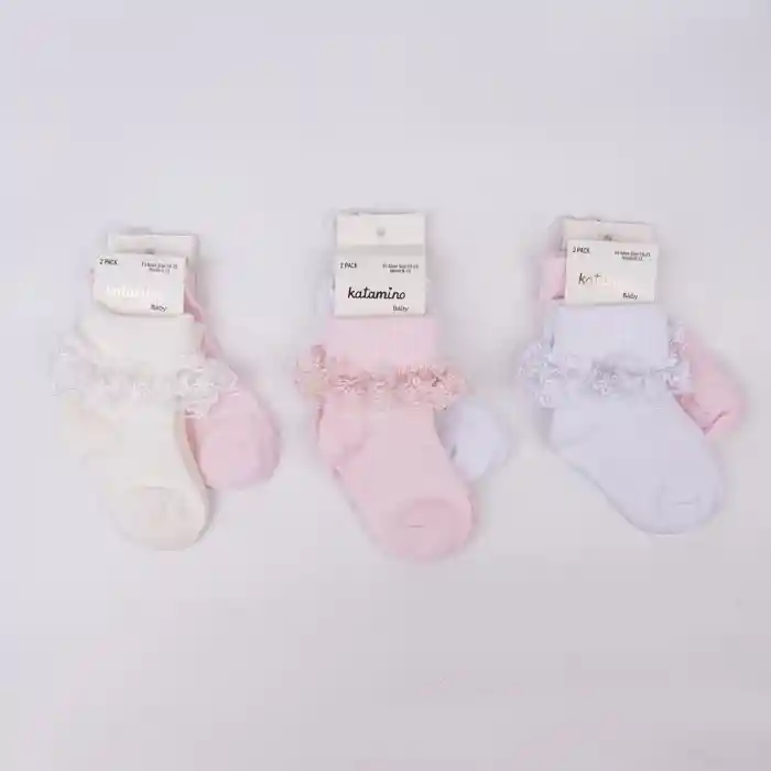 NessiWorld Akel 2li Aks. Bebek Soket Çorap K44023 (1 Adet Fiyatıdır)