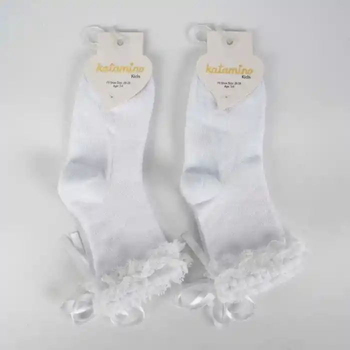 NessiWorld Ayçıl Aks. Kız Soket Çorap K22230 Beyaz