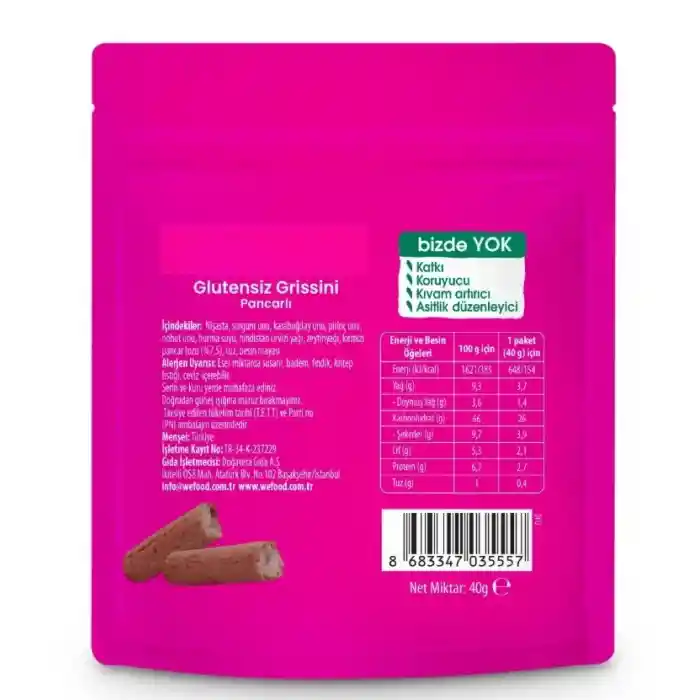 Kids Organik Pancarlı Grissini 40 Gr