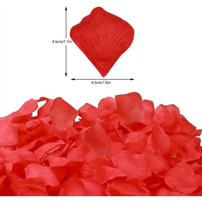 Kırmızı Renk Gül Yaprağı Şekilli Konfeti – 1 Paket 100 Adet