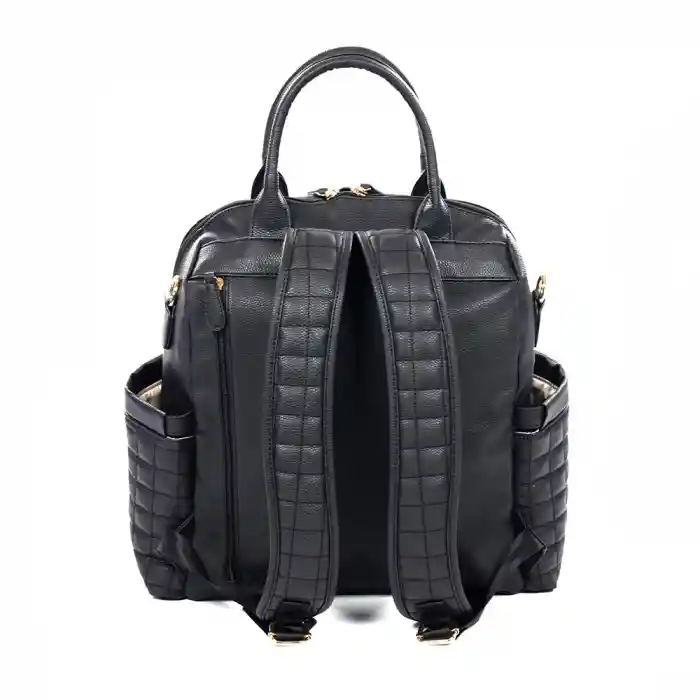 Kitty Deri Anne Bebek Bakım Sırt Çantası 7271 Siyah