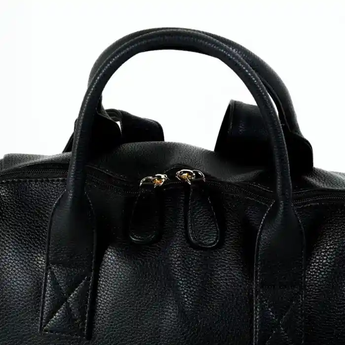 Kitty Deri Anne Bebek Bakım Sırt Çantası 7271 Siyah