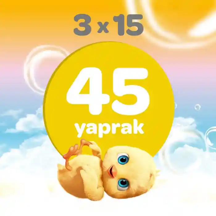 Klasik Islak Cep Mendil 3x15 Adet