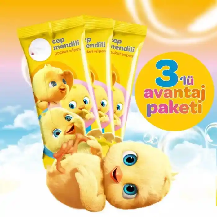 Klasik Islak Cep Mendil 3x15 Adet