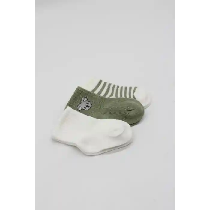 Koala Boy 3lü Penye Soket Çorap 10133 Ekru