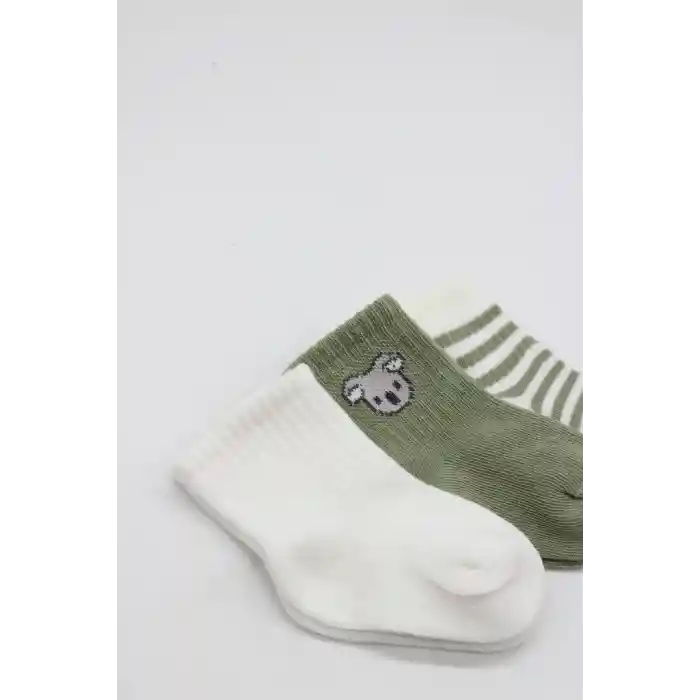 Koala Boy 3lü Penye Soket Çorap 10133 Ekru