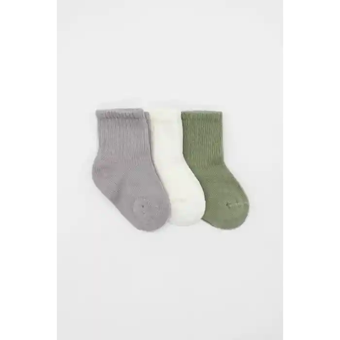 Koala Boy 3lü Penye Soket Çorap 10133 Gri