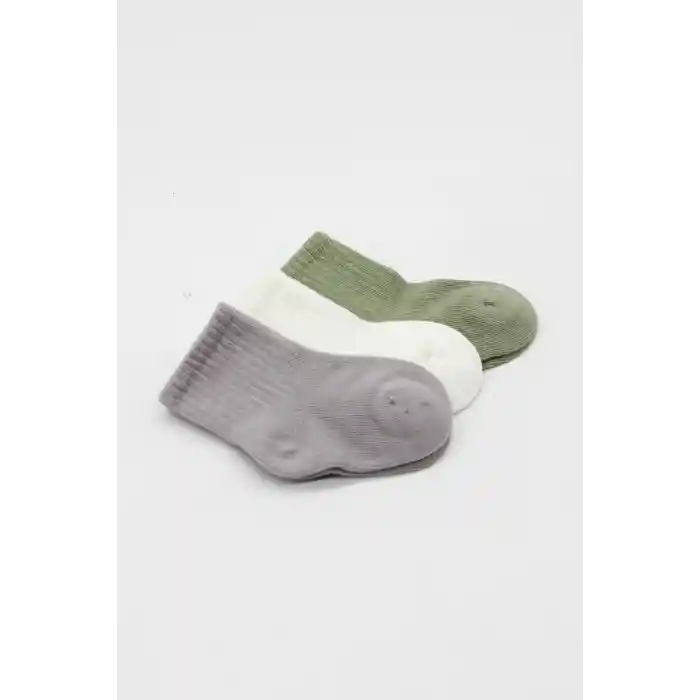 Koala Boy 3lü Penye Soket Çorap 10133 Gri