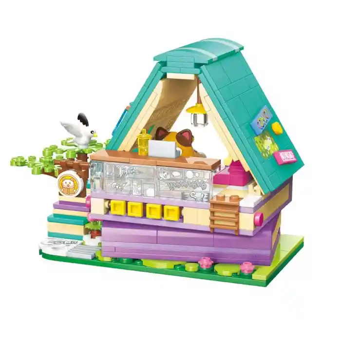 KP28018 Keeppley Lovely Street Calico Cat Comic House Blok Seti -Vagonlife