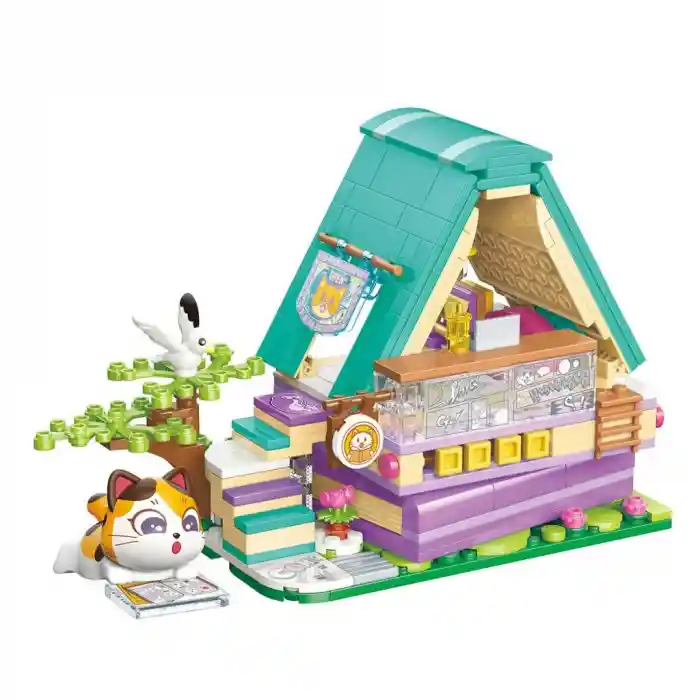 KP28018 Keeppley Lovely Street Calico Cat Comic House Blok Seti -Vagonlife