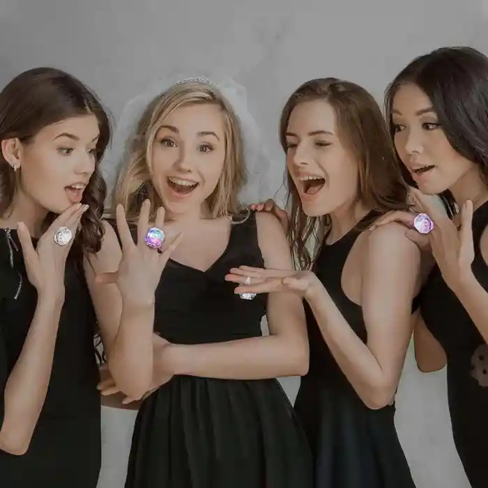 Kristal LED Parti Yüzük Seti (6lı)