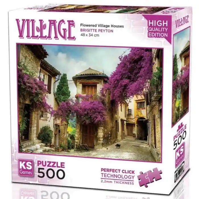 NessiWorld Flowered Village Houses Puzzle 500 Parça 20062