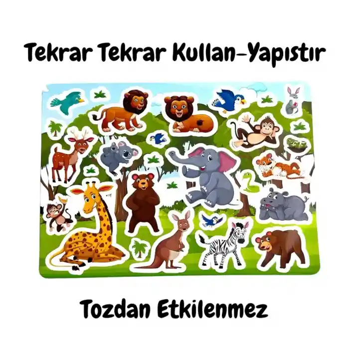 Kullanılabilen Sticker Animal Paradise