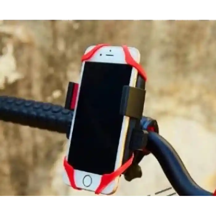 Lastik Destekli Standlı Bisiklet Telefon Tutucu