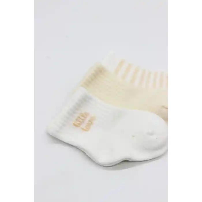 Little Love Girl 3lü Penye Soket Çorap 10137 Ekru