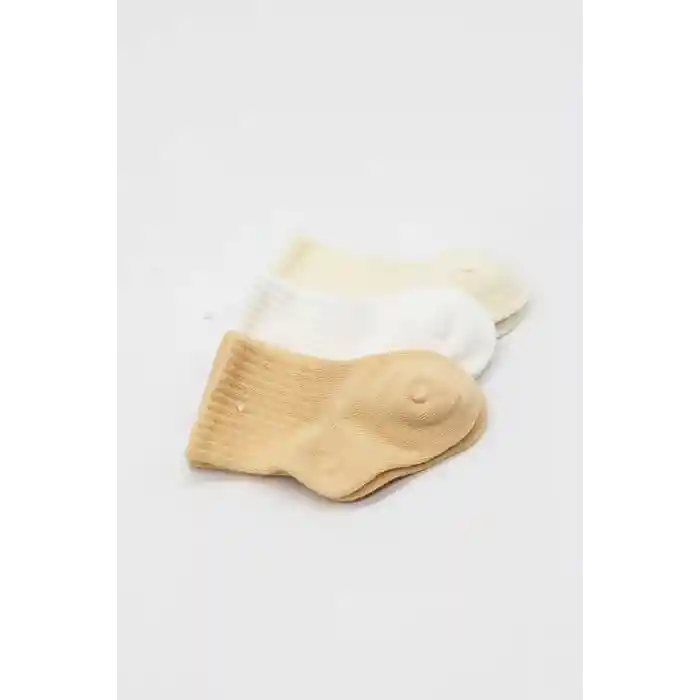 Little Love Girl 3lü Penye Soket Çorap 10137 Somon