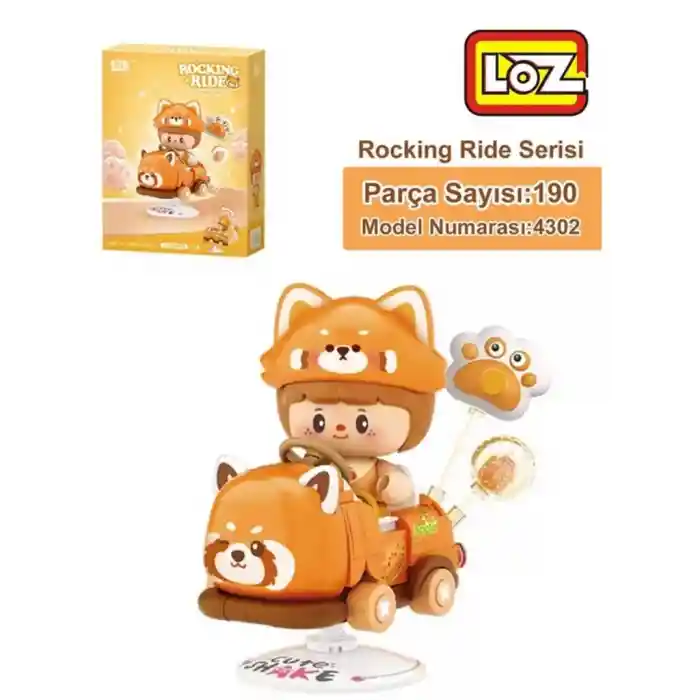 LZ-4302 NessiWorld KIRMIZI AYI SALLANMA SÜRÜŞÜ 190 PARÇA BLOCK OYUNCAK