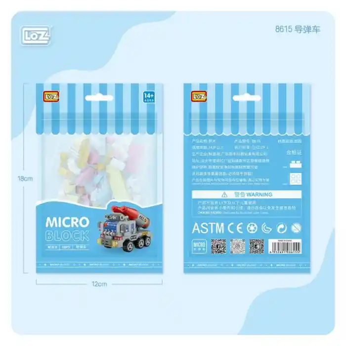 LZ8615 Araba Blok Seti Mini Poşet 150 Parça -Vagon life