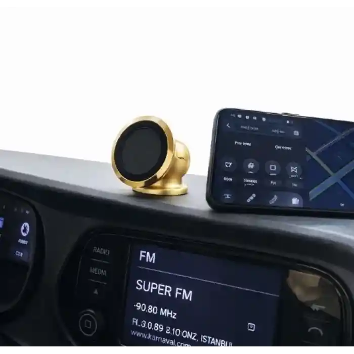 Metal Telefon Tutucu Torpidoya Yapışan Mıknatıslı