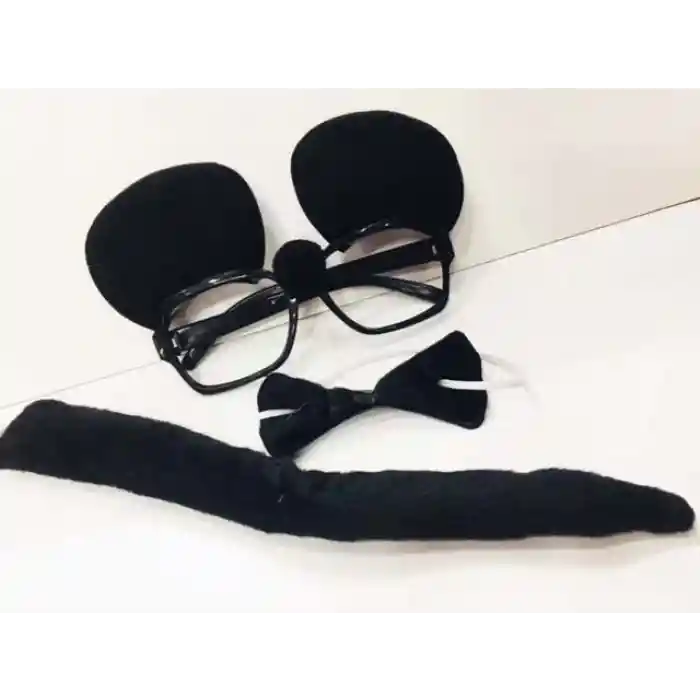 Mouse Gözlüğü Papyonu Kuyruğu Seti