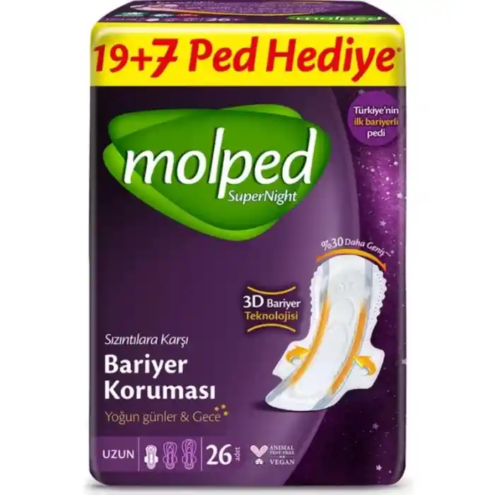 Molped SüperNight Süper Gece Ped 26 Adet
