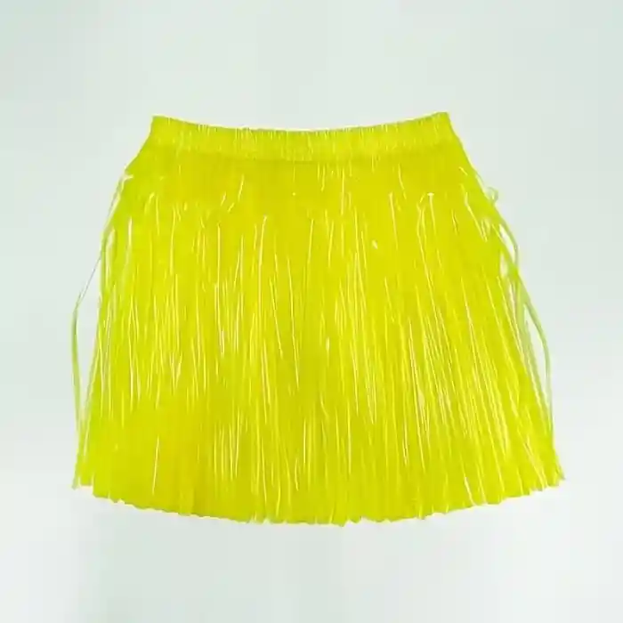 Neon Sarı Hawaii Parti Eteği 40 cm