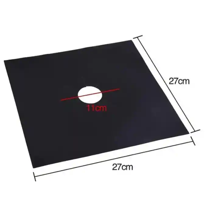 Ocak Koruyucu Folyo Yanmaz Yapışmaz 4lü Set SiYAH