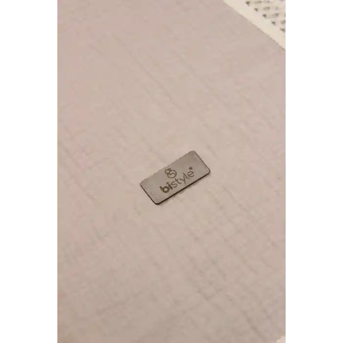 Organik Müslin 80x90 Fistolu Battaniye 70112 Bej