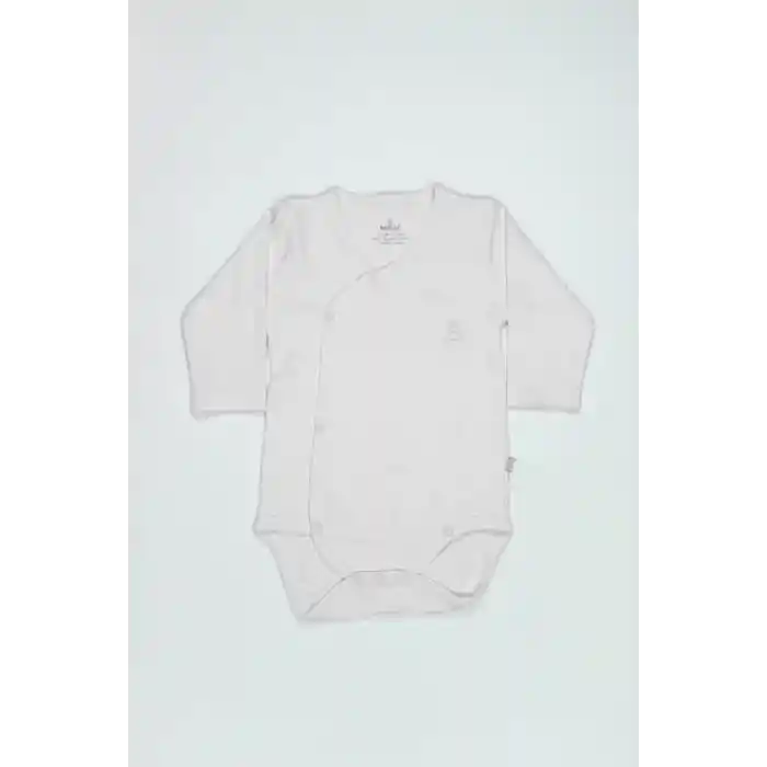 Organik Natural Basic Style Kruvaze Uzun Kol Body BS17102 Beyaz