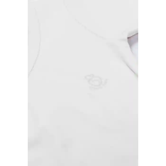 Organik Natural Basic Style Kruvaze Uzun Kol Body BS17102 Beyaz