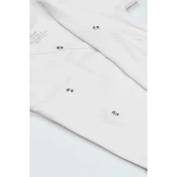 Organik Natural Basic Style Kruvaze Uzun Kol Body BS17102 Beyaz