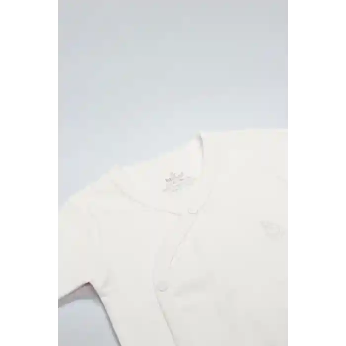 Organik Natural Basic Style Kruvaze Uzun Kol Body BS17102 Ekru